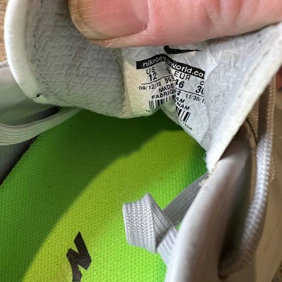 Mens Nike Mercurial Vapor IX SG Gray Pro Soccer Cleats Sneakers Size 12 D GUC - Picture 6 of 8